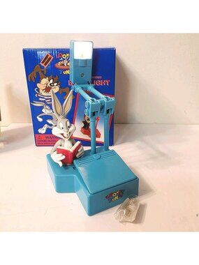 Vtg 1996 Looney Tunes Bugs Bunny Battery Powered Book Light Office Dorm Decor